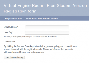 Registration form screenshot